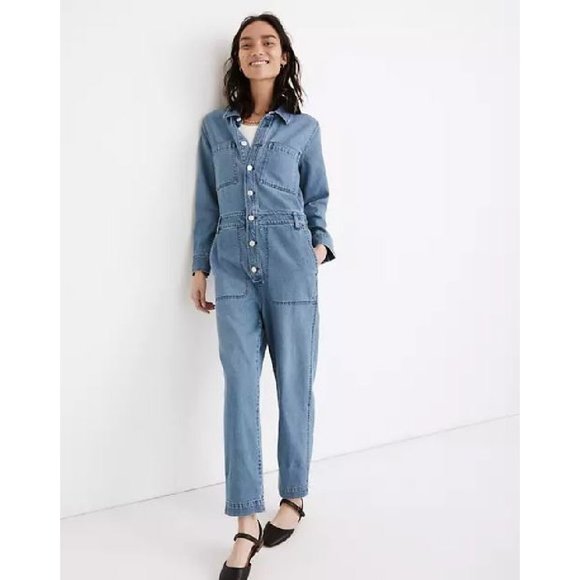 Madewell Pants - Madewell Denim Relaxed Coverall Jumpsuit Medium Wash Blue S